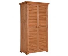 MCombo Gartenschrank Gerätehaus Geräteschuppen Garten Schuppen Schrank Holz 0870