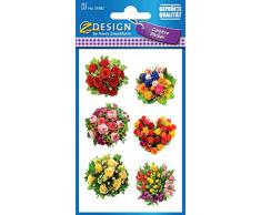 Avery Zweckform 54383 Deko Sticker, Blumenstrauß, 12 Aufkleber