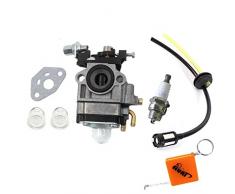 HURI Vergaser & Zündkerze & Benzinfilter kit passend für AL-KO Alko Motorsense Freischneider BC410 BC 4535 BC 4125
