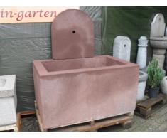 Dorfbrunnen aus rotem Sandstein Granit Trog Fountain Becken Granitbrunnen Brunnen Sandsteinbrunnen