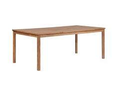 vidaXL Teak Gartentisch 200x100x77cm Esstisch Holztisch Terassentisch Tisch