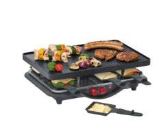 Steba 63 28 00 Guß-Raclette und Grillfläche mit 8 Pfännchen, schwarz