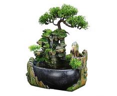 Jeffergarden Tischbrunnen Zimmerbrunnen Zimmerspringbrunnen Meditation Wasserfall Indoor&Outdoor Dekoration,20 x 20 x 13cm
