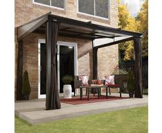 Sojag Aluminium Terrassenüberdachung & Markise Budapest 10x12 Bronze // 298x364 cm (TxB) // Überdachung, Feria und Terrassendach