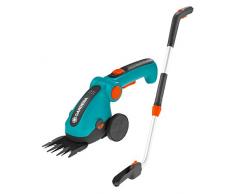 Gardena Set Akku-Grasschere ComfortCut Li: Rasenschere-Komplettset mit Teleskopstiel, für den komfortablen Rasenkantenschnitt ohne Bücken (9858-20)