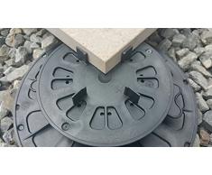 1 Stk., 170-270 mm Plattenlager Stelzlager justierbarer Stellfuß Fundament für Platten Fliesen WPC Holz Keramik Beton Stein Unterkonstruktion Terrassenlager MADE IN GERMANY von Gartenwelt Riegelsberger