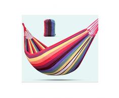 OUHUI Hängematte Stuhl Hängematte Aus Baumwolle |200x100 Cm | Hautfreundliche Komfort Hängematte| Tuch-Hängematte Belastbar Bis 150 Kg |Tragetasche GRATIS