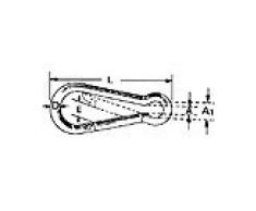 Edelstahl Karabiner Karabinerhaken 12 * 140 mm