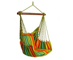 Hängesessel Hängesitz RELAX, handgewobene Baumwolle Streifen ohne Kissen, #188