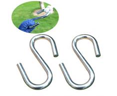 MAOJIE Schaukelhaken 2 StüCk Heavy Duty Metal Schaukel Haken S Haken Ultra Thick Hammock S-förmige Haken für Outdoor HäNgematte-Kettler Schaukel ZubehöR