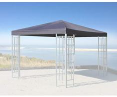 QUICK STAR Ersatzdach 3x3m Anthrazit RAL 7012 für Rank Pavillon Ersatzbezug Pavillondach