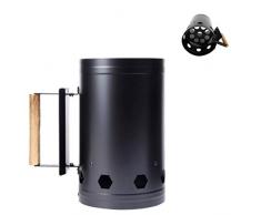 YDYG -Kamin-Starter, Grillholzkohle-Feuer-Starter Eimer, Fast Ignition Lighter Barrel, Edelstahl Herd, Zubehör-Outdoor-Küche Schwarz