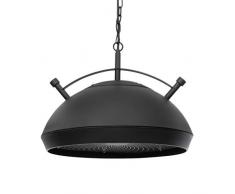 blumfeldt Bristol Heat Terrassen-Heizstrahler, Infrarot-Technik, 2100W Carbon-Heizelement, 3 Stufen: 900, 1200, 2100 W, Flexible Positionierung, Retro-Design, Decken-Montage, Fernbedienung, schwarz