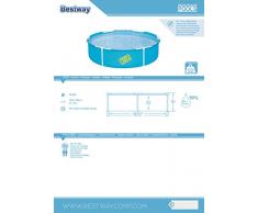 Bestway My First Frame Pool, stabiler und leicht aufbaubarer Kinderpool, 152x152x38 cm