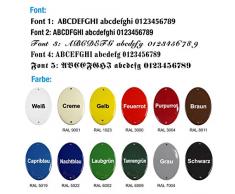 Hausnummer Hausnummernschild Emaille 15x25 cm mit Wunschnummer Premiumqualität