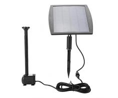 Solar Teichpumpe 5 Watt Solarmodul Solar Brunnen Waßerpumpe Bürstenlose Solarbrunnen Pumpe mit Solarpanel für Teich, Garten, Außen Wasserfall, Fontainenhöhe: 0,60m
