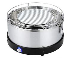 Syntrox Germany blitzschneller raucharmer Holzkohlegrill mit Tasche Tischgrill Barbecue BBQ Grill Edelstahl BG-100 INOX Small