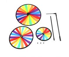 Tbest Blume Windmühle, mehrfarbige Regenbogen Dreirad Windmühle Windrad Whirligig Kinder Spielzeug Garten Party Outdoor Dekor