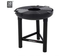 Jamestown Kendrick Feuerschale mit Plancha-Grillplatte | Hochwertige Kombination aus Feuerstelle und Grill für gelungene Grillabende