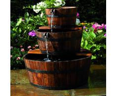 Ubbink Garten Wasserfall Brunnen Holzfaß Set 3 Fässer