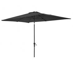 Pure Home & Garden Absolut wetterfester Kurbelschirm Auto Kipp 300 x 200 cm, mit UV-Schutz 50 Plus und automatischem Knicker, anthrazit