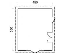 Gartenhaus INGRID Blockhaus 470cm x 570cm - 45mm Gartenlaube Holzhaus Holzlaube