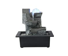 LSLMCS Indoor-Brunnen Wasser-Funktion Mit Magischen Kristallkugel Und LED-Leuchten for Den Garten Feng Shui Indoor Wasserspiel Ornamente Home Garten Decor/Jahrestag/Wedding Present (Color : B)