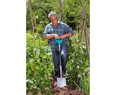 GARDENA Terraline Spitz-Spaten: Gartenspaten mit Beschichtung zum Umgraben und Ausheben, mit Trittsteg und ergonomischem Stiel, D-Griff (3773-24)