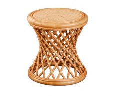 Rattan Hocker gekreuzt (Apricot) - Versandkostenfrei in DE