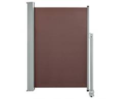 vidaXL Seitenmarkise Ausziehbar Sonnenschutz Sichtschutz Windschutz Seitenrollo Markise Seitenwandmarkise Balkon Garten Terrasse 120x300cm Braun
