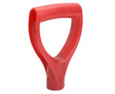 Naisidier Ersatz-Schneeschaufel D-Griff Kunststoff Schneeschaufel Griff für Schaufeln, Gabel, Spaten, Gartenzubehör rot
