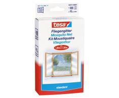 tesa 55672-00020-01 Insect Stop Fliegengitter standard für Fenster 1.3 m x 1.5 m, weiß