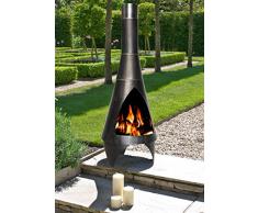 Buschbeck Feuerstelle, Stahlofen Colorado, silber/schwarz, 40 x 40 x 105 cm, 90049.000