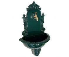 Wandbrunnen Tirol Antik-Look dunkelgrün Aluguss