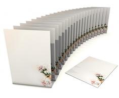 Motivpapier Frühlingsstrauß, 50 Blatt Motivpapier DIN A4, 90g/qm Blumen Pastell Frühling