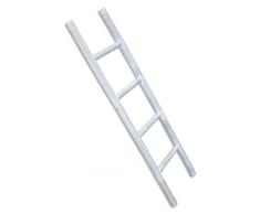 LioLiving®, Handtuchhalter/Dekoleiter aus Bambus (Einfachleiter, White-Washed) (#400040)