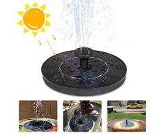 Solar Springbrunnen, 1.2W Garten Solar Springbrunnenpumpe Solar Teichpumpe, Schwimmende Springbrunnenpumpe für Gartendekoration, Vogelbad, Teich, Aquarium, Pool, Wasser Radfahren