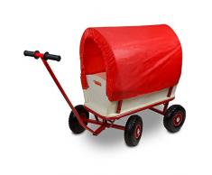 Julido Bollerwagen mit Dach Transportwagen Handwagen Garten
