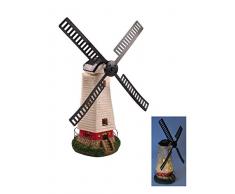 BURI Solar-Windmühle 50cm LED Windrad Beleuchtung Garten Leuchte Landhaus Gartendeko