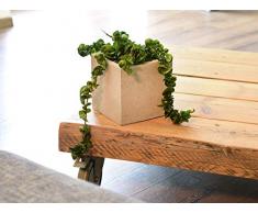 Beske-Manufaktur | Beton Pflanzentopf Blumentopf (17x17x17) inklusive Innentopf | Blumenkübel | Blumenschale | Übertopf | 100% Handarbeit Made in Germany