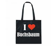 TascheI Love BuchsbaumGröße38x42FarbeSchwarzDruckWeiss