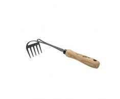 4betterdays.com NATURlich leben! Handrechen mit 5 Zinken mit Eschenholzgriff - Stiellänge: 14 cm, Gewicht: 200 g - Handgeschmiedet in Deutschland