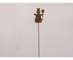Schneemann Weihnachten Rost Deko Stecker Gartendeko Stab Edelrost Beetstecker 40cm