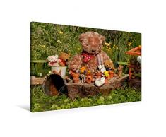 Premium Textil-Leinwand 75 x 50 cm Quer-Format Garten-Bär | Wandbild, HD-Bild auf Keilrahmen, Fertigbild auf hochwertigem Vlies, Leinwanddruck von Meike Bölts