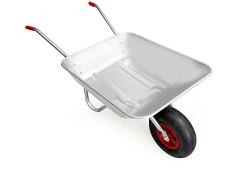 Gardebruk Schubkarre 80L 150kg Belastbarkeit verzinkter Stahlrohrrahmen Bauschubkarre Gartenkarre Schiebkarre