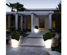 3x LED Solar Leuchten Blumen Topf Außen Beleuchtungen Dekorationen Steh Lampen