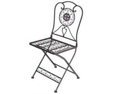 Gartenstuhl Metall Tecla 17921 Metallstuhl Stuhl Garten Vintage Eisen Nostalgie Eisenstuhl Braun Antik