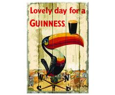 Nostalgisches Guinness-Holzschild mit Tukan auf Wetterfahne