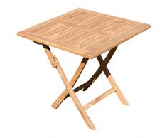 ASS ECHT Teak Klapptisch Holztisch Gartentisch Garten Tisch 80x80 cm Aves Holz Teaktisch