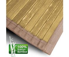 Bambusläufer Tibet (Natur) | für Bad und Wohnzimmer | natürlich wohnen mit 100% echtem Bambus | Bambusmatte in vielen Größen (70x200 cm)